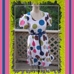 💗💚 New Anthro polka dot dress by Jenny Han size M 6-8